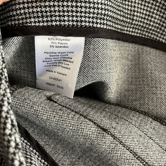 Talbots Houndstooth Pants Black Formal Straight Ankle Work Pants, Women’s Size 8 - Picture 13 of 16